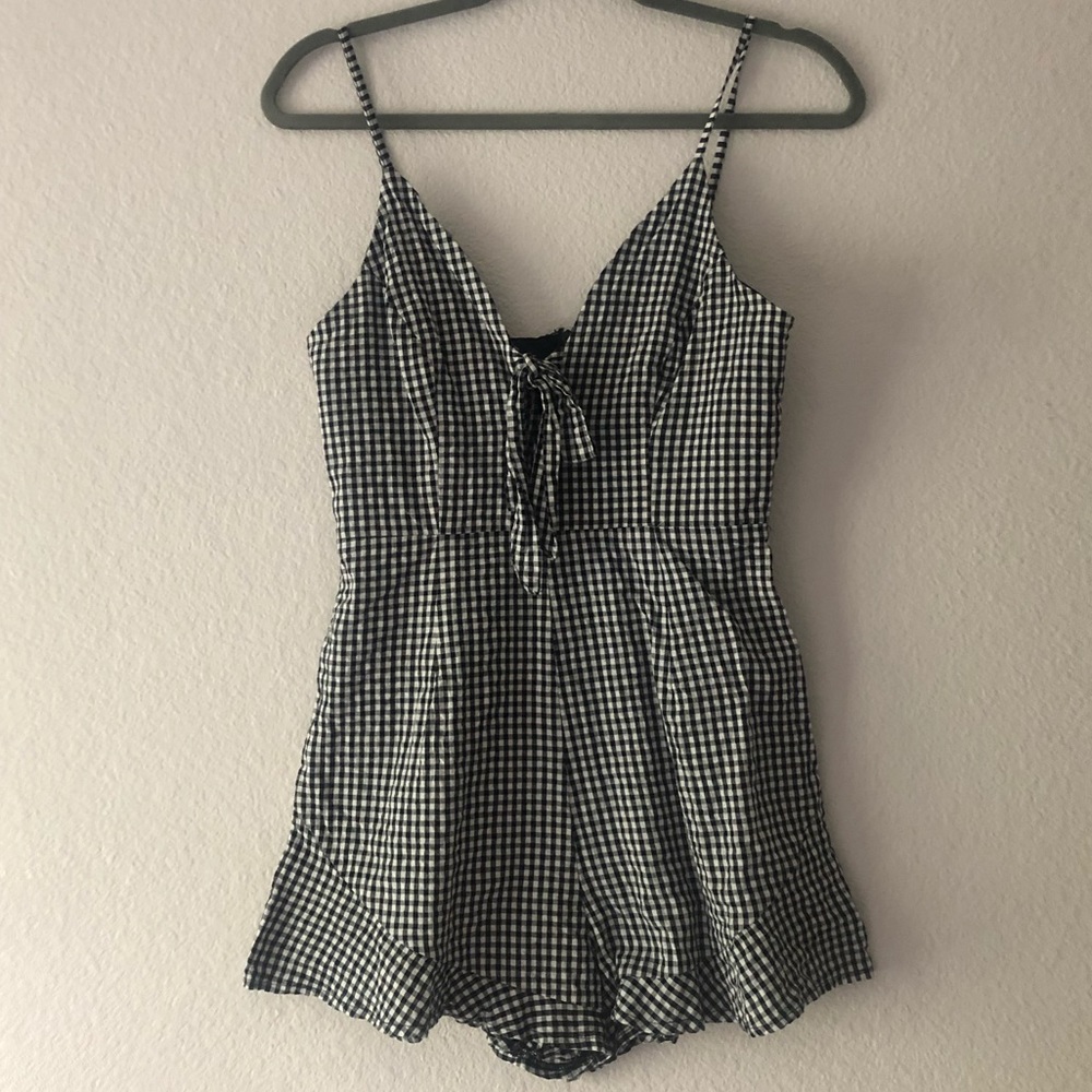 LF gingham romper